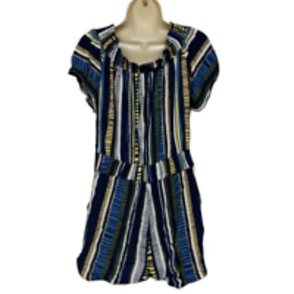 LOFT Outlet A Line Dress Small Empire Waist Striped - Picture 4 of 6